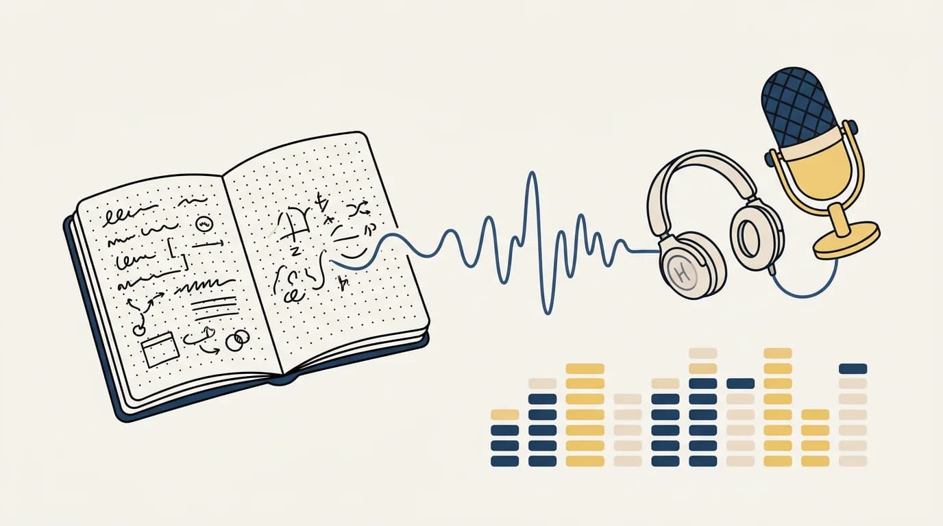 How AI Converts Your Study Notes Into a Podcast Episode — CuFlow Blog