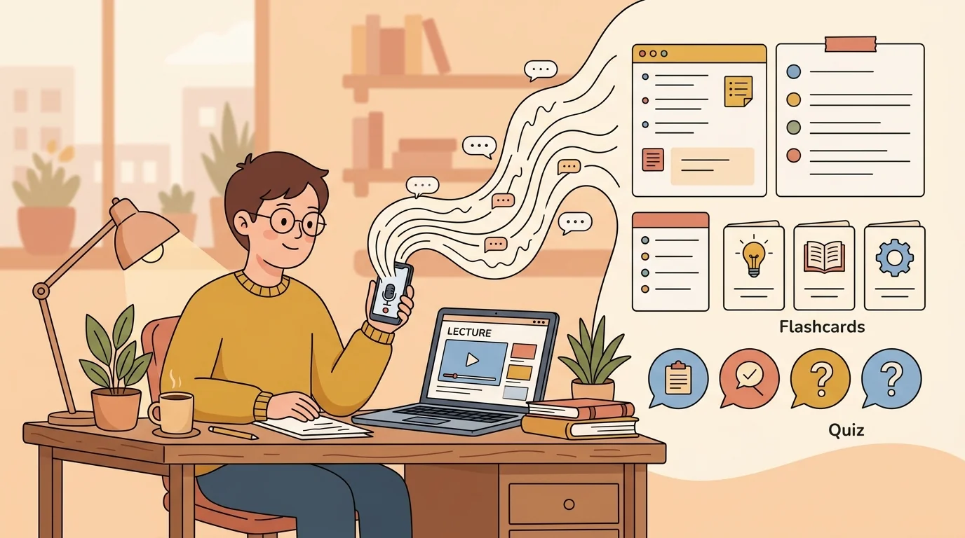 Recording Summary: Live Transcription and AI Study Materials from Voice Recordings — CuFlow Blog